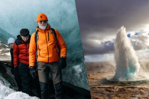 Golden Circle & ice cave tour in Monster Truck