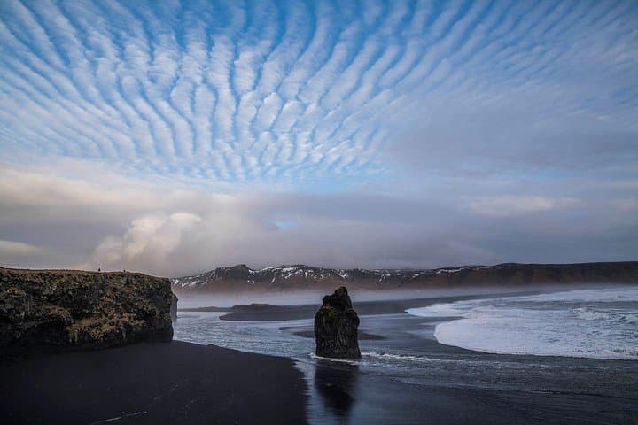 Black sand beach