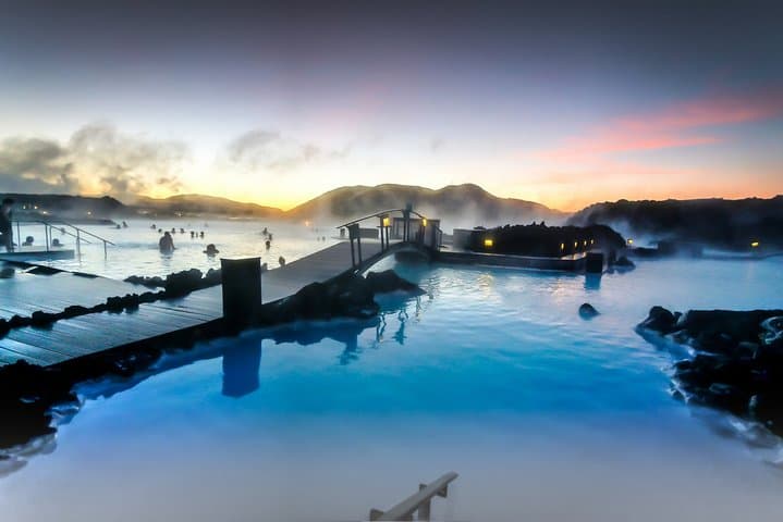 Unique bathing in an Icelandic hot springs at the Blue Lagoon