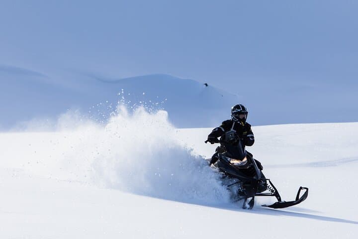 Fast-Paced Glacier Snowmobile Adventure from Gullfoss