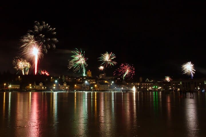 New Years Fireworks by Boat from Reykjavik