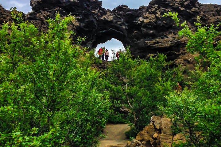 Dimmuborgir lava field and lava pillars
