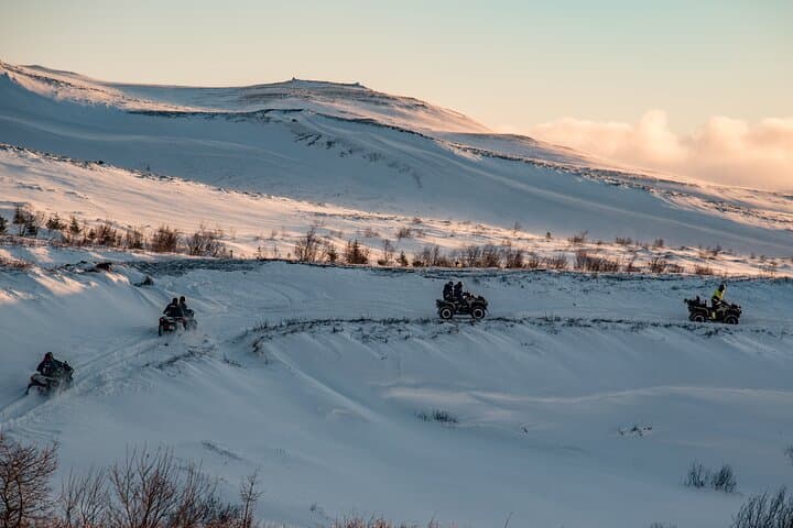 1.5 hour ATV Mountain Peak adventure with pickup from Reykjavik