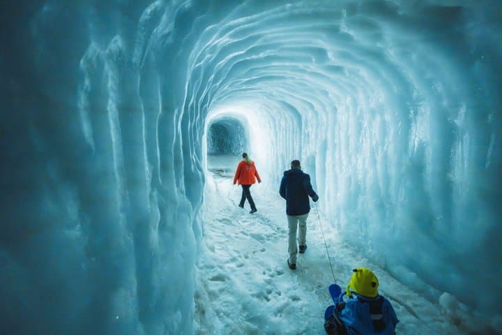 Into the Glacier: Langjökull Glacier Ice Cave from Húsafell