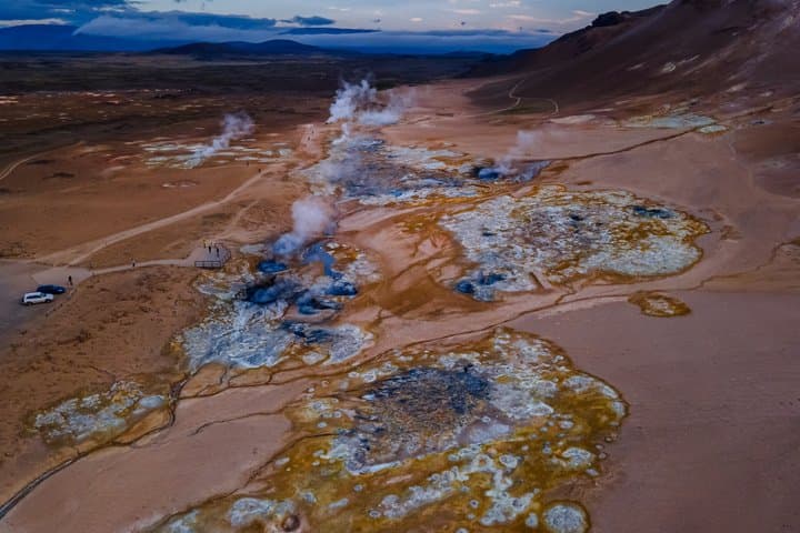 Mývatn, waterfalls and a volcano