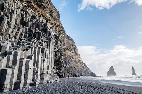 Reynisfjara the bland sand beach
