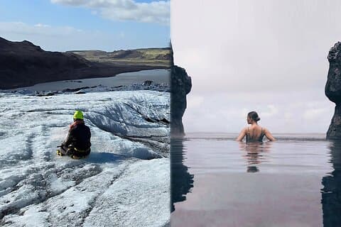 After an exhilarating Glacier Hike day on Sólheimajökull glacier, immerse yourself in ultimate tranquility, capping off your adventure in style at the Sky Lagoon.