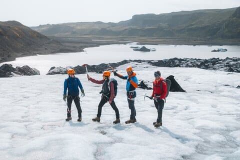 Glacier Hike and South Coast Waterfalls from Reykjavik