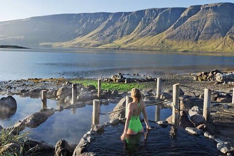 Hvammsvik Hot Springs: Private Round Transfer with Admission