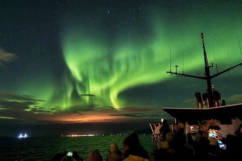 Northern Lights Boat Tour with Hot Chocolate and Free Retry