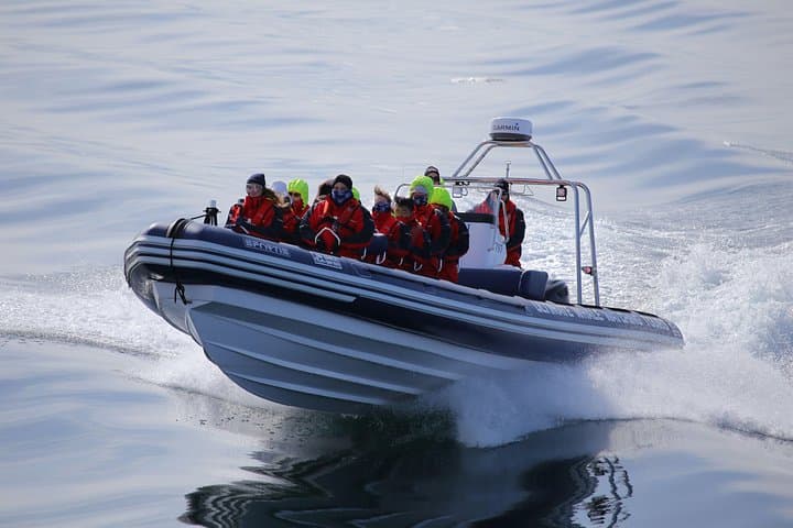 RIB boat zooms across the water!