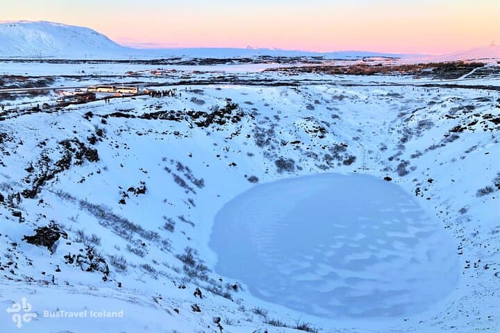 Kerið Volcanic Crater in Winter