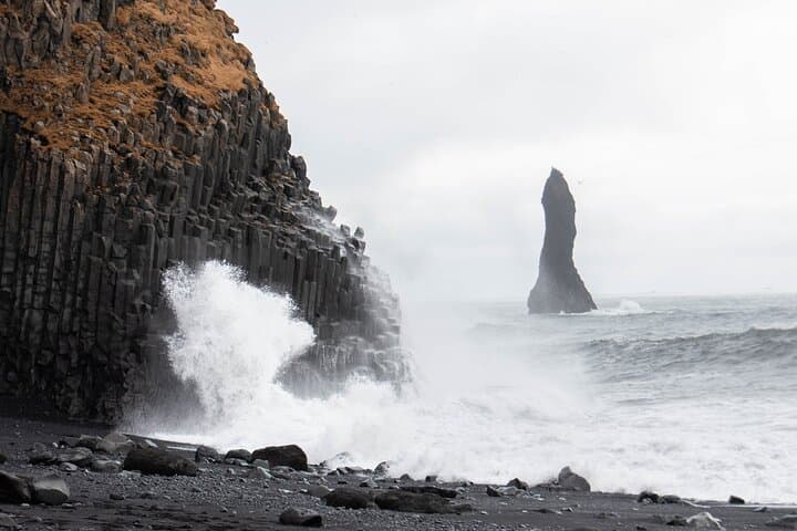 Black beach and the Atlantic waves