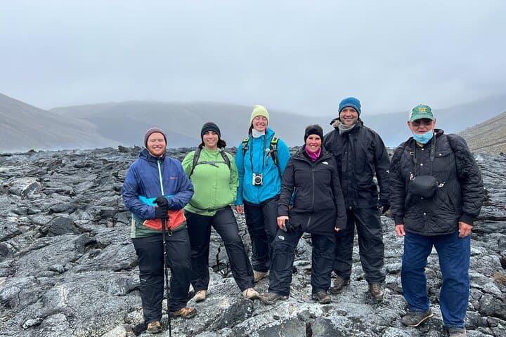 Visiting brand new lava fields.