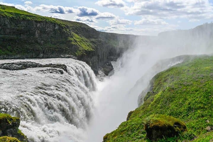 Gullfoss, an immensely powerful waterfall