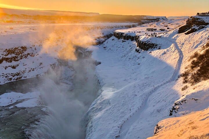 Gullfoss waterfall in winter