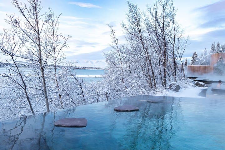 Winter Combo Godafoss Christmas House and The Forest Lagoon