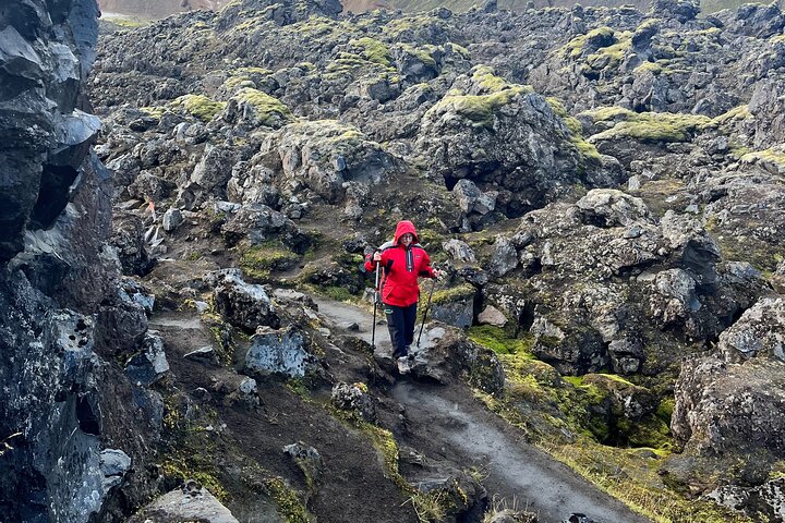 Landmannalaugar Hiking Haifoss Waterfall and Nature Bath