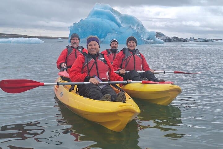 Glacier Combo Kayking at Glacier Lagoon and Glacier Hike