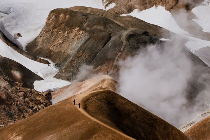 Hot Spring Valley Hike, Highland Baths, Waterfall and Geysir Tour