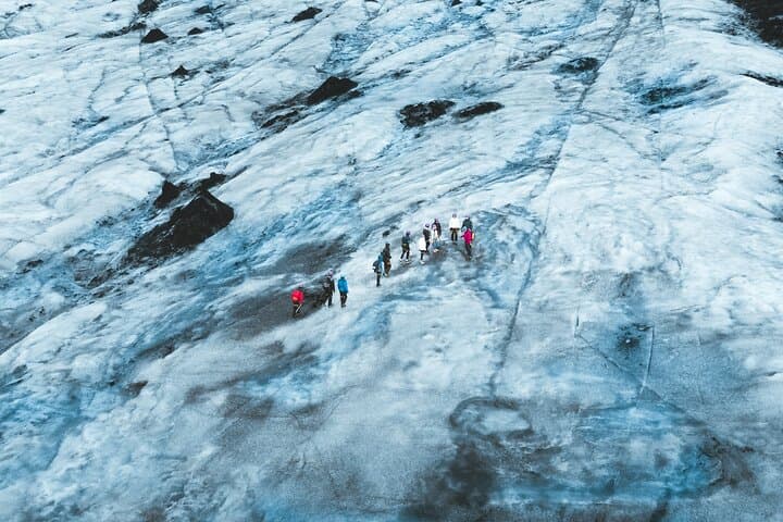 Private Black Sand Beach, Glacier Hike and Waterfalls