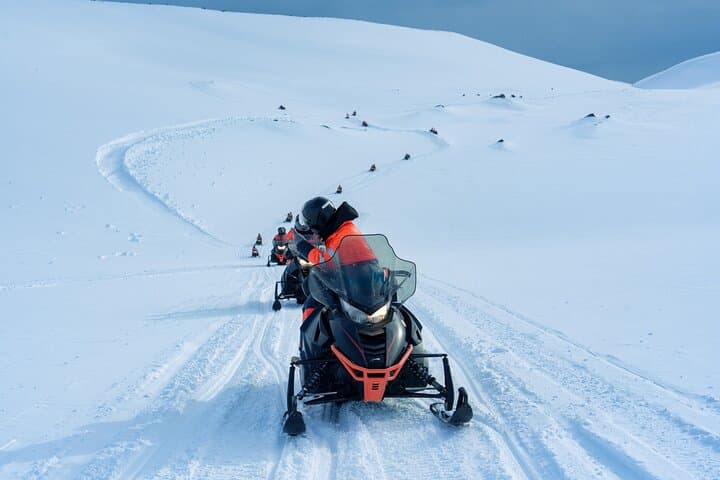 Snowmobile on a Glacier and Golden Circle in a Superjeep