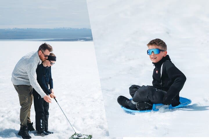 Glacier Golf & sledding