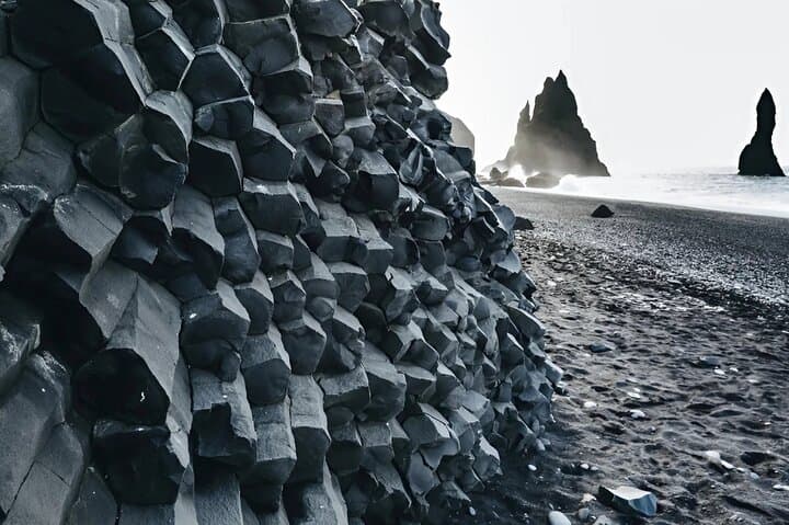 Marvel at nature’s geometric artistry along the volcanic cliffs