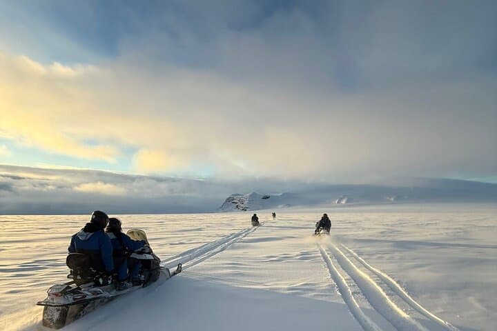 Snowmobile Adventure on Langjökull Glacier with Pickup