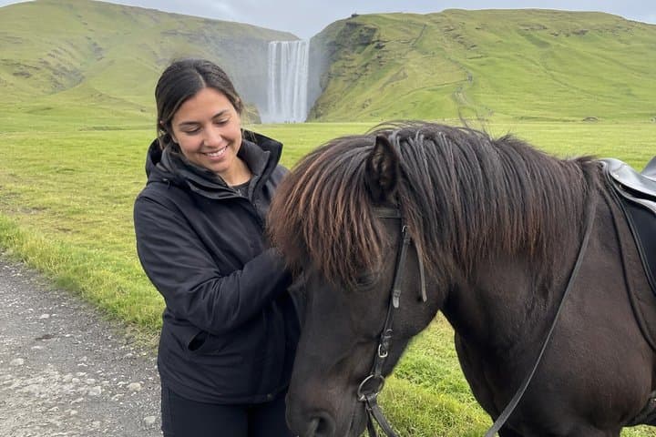 Írafoss Waterfall Horseback Riding Experience in South Iceland